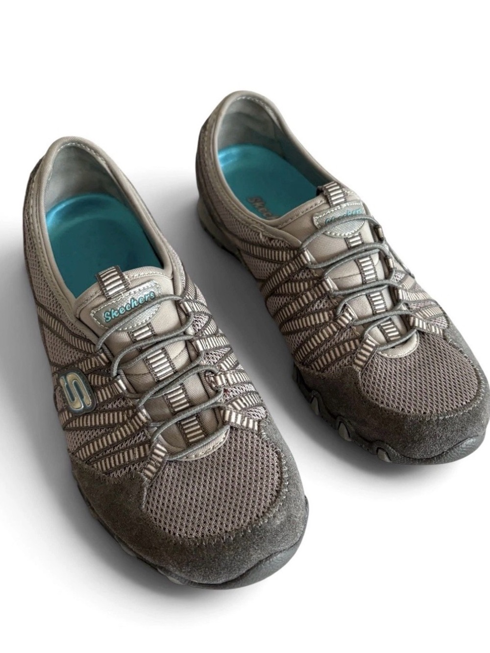 Skechers Bikers Hot Ticket Gray Slip On Walking Shoes Women’s 6.5